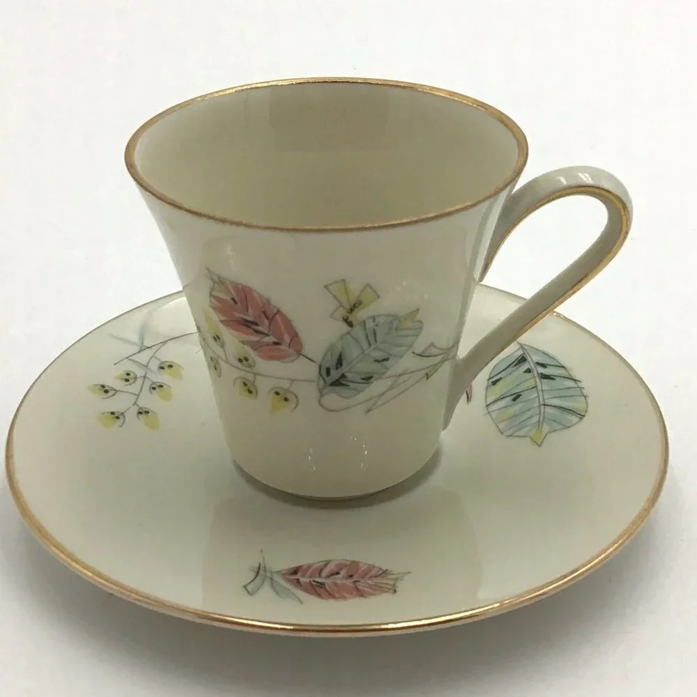 Vintage Zeh Scherzer Bavaria Germany Tea Cup and Saucer